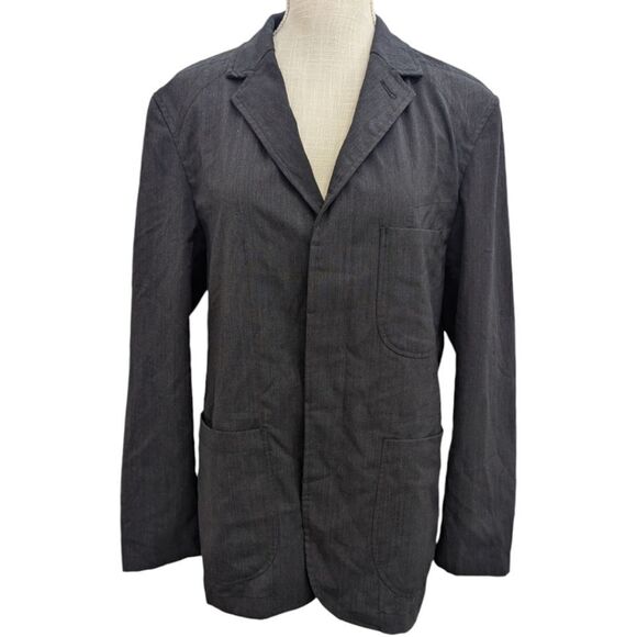 Baldwin Women's Black/Charcoal Blazer Jacket Wool Blend Size M - Picture 1 of 13